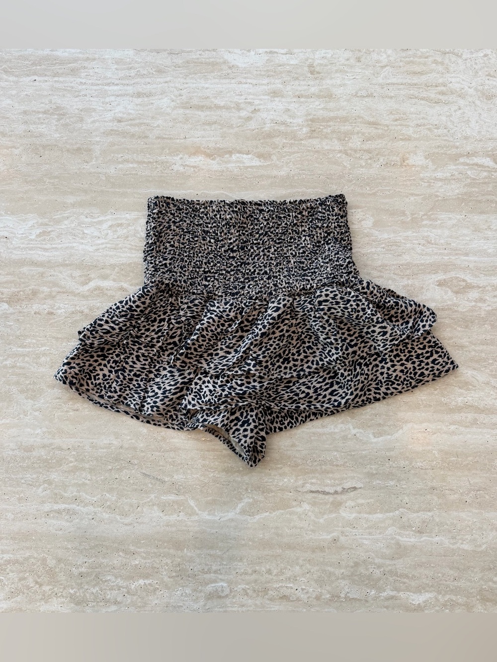Zara Leopard Print Ruffle Skort - Picture 2 of 3